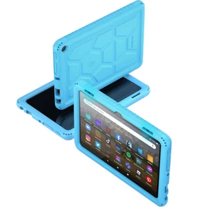 For Fire HD 8 Plus 2022 Tablet Case Silicone Shockproof Protective Cover Blue - Picture 1 of 7