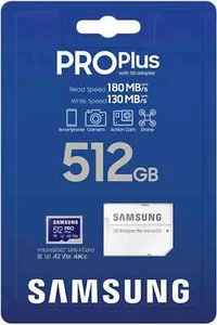 Micro SD Card 512GB Samsung PRO Plus Class 10 Camera Memory 180MB/s - Picture 1 of 3