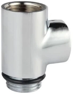 Dual Fuel Towel Rail Element & Radiator Valves Chrome T - PIECE 1/2" TEE