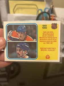 1982 O-Pee-Chee Wayne Gretzky/Michel Goulet NHL Shorthanded Goal Leaders #237 - Bild 1 von 3