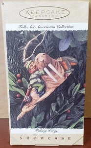 Hallmark Keepsake Showcase Ornament Folk Art Collection Fishing Party 1995 - Picture 1 of 1