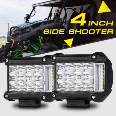 4" 95W Tirador Lateral Tri-Fila LED Vainas de Luz Offroad Niebla ATV UTV Para Kawasaki Foto 1 de 4