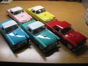 1/18 1955 THUNDERBIRD FLOCK, 5 DIFFERENT COLORS,YATMING,REV.,MAJ. NO BOXES - Picture 1 of 24