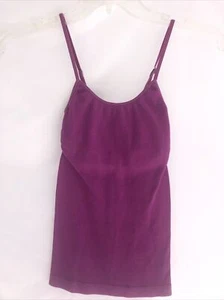 bebe  Ribbed Nylon Racerback Activewear Top Tank Made in USA Women Size M/L - Picture 1 of 4