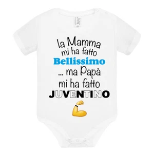 BODY NEONATO JUVENTUS Idea Regalo per bimbo divertente - Foto 1 di 8