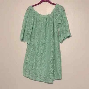 Mini Vestido Túnica Umgee Para Mujer Pequeño Floral Encaje Fuera del Hombro Hada Bohemio - Imagen 1 de 8