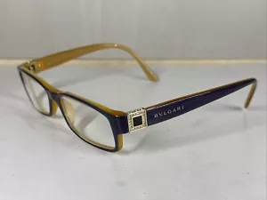 Vintage RARE BVLGARI 4001 B 845 Blue/Violet Bayonetta Eyeglasses 51-15-135 - Picture 1 of 9