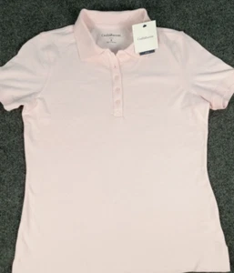 Croft & Barrow Womens POLO NEW  Small 18$ Pink Short Slv Shirt S STRETCh golf - Picture 1 of 13