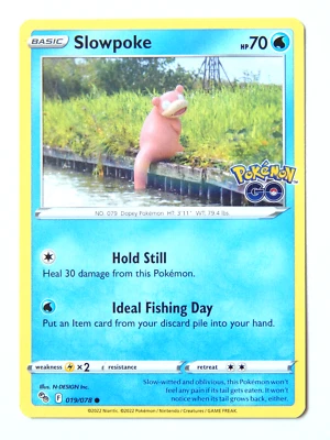 Slowpoke 019/078 (NM, Pokemon Card, Pokemon Go, 2022, Water, Common) - Image 1 of 2