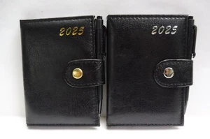 Taschenkalender Wochenplaner 2025 A7 7,5x11 cm mit Kugelschreiber - SCHWARZ - Bild 1 von 5