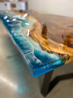 Duży stół rzeczny z żywicy epoksydowej drewniany stół do jadalni stolik kawowy stół do salonu