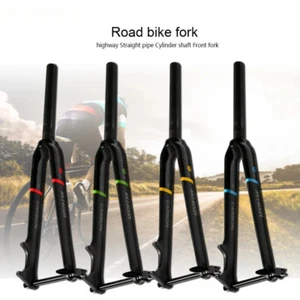 700C Road Fixed Gear Track Bike Hard Fork 3K Full Carbon Fibre Disc Brake Fork - Picture 1 of 9