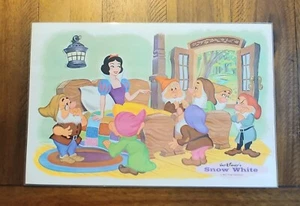 Set Of 8 Walt Disney Placemats 1960 Vintage Mickey Minnie Tinker Bell Donald - Picture 1 of 8