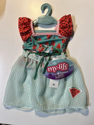 Muñeca American Girl y otros bikini estampado sandía de 18" MY LIFE con falda encubierta Foto 1 de 2