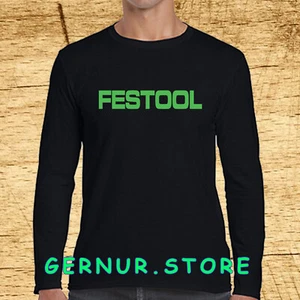 Festool Tools Long Sleeve Black T-Shirt Size S to 2XL - Picture 1 of 1