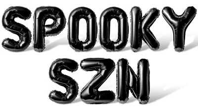 Espeluznante Espeluznante Talla Globo Letra - Opción 10 Colores - Decoraciones Fiesta Halloween Foto 1 de 4