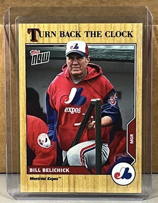 2023 TOPPS NOW Turn Back the Clock #BB1 BILL BELICHICK MONTREAL EXPOS - Image 1 of 2