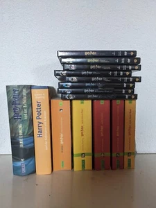 harry potter büchersammlung band 1-7 komplett deutsch + 8 DVD - Bild 1 von 3