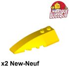 Lego - 2X Wedge 6X2 Left Gauche Brique Brick Jaune/Yellow 41748 Neuf