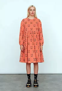 New Lazy Oaf Happy Sad Smock Dress Size UK 6 - Picture 1 of 7
