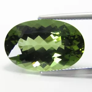 15.63Cts Outstanding Natural Green Apatite Oval Cut Madagascar Gemstone - Picture 1 of 5