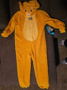 Disney Store Simba Fleece Bodysuit Costume Pajamas for Kids PJs Lion King Sz 7/8 - Picture 1 of 5
