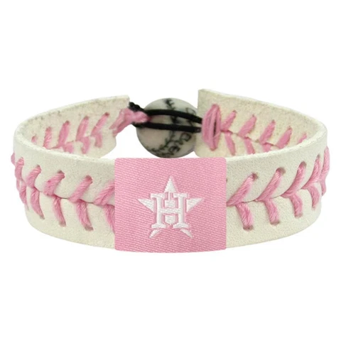 Houston Astros Pink Baseball Bracelet [NEW] MLB Jewelry Wrist Cover