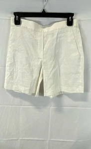 Theory Women White Linen Shorts Size 0 - Picture 1 of 5