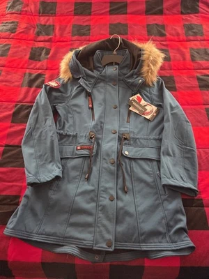Chaqueta para mujer Canada Weather Gear verde azulado oscuro. Talla grande Foto 1 de 4