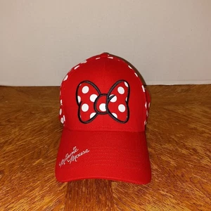 Disney Womens Minnie Mouse Red Polka Dots Baseball Hat Original gently used no f - Picture 1 of 7