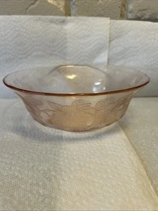 Vintage Pink Depression Glass Dogwood Macbeth-Evans 8 1/2 inch Serving Bowl - Picture 1 of 5