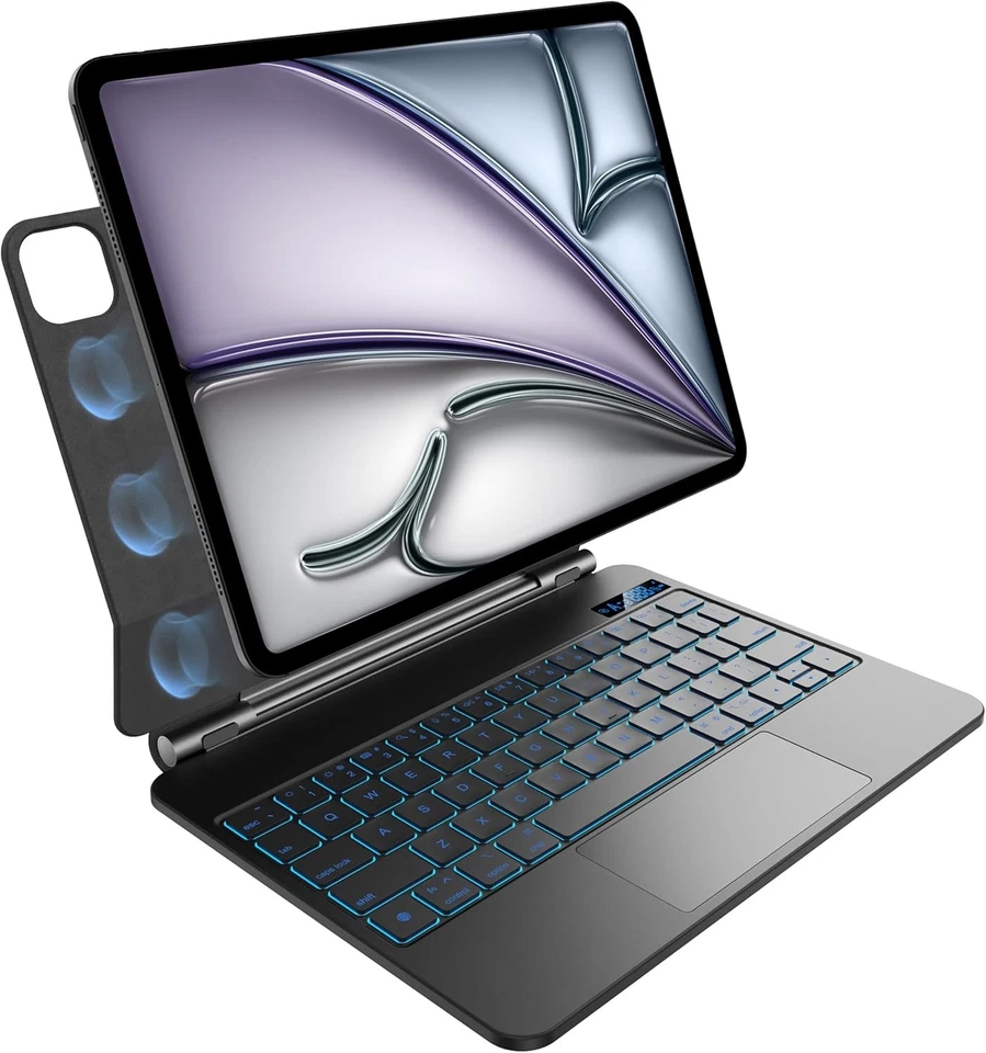 BLACK🔥NEW  iPad Air 11" M3 2025-M2 2024 Backlit Magnetic  Magic Keyboard Case - Image 1 of 4