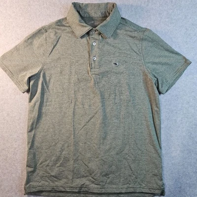 Vineyard Vines On-The-Go Sankaty Polo Shirt Youth Sz L 16 OTG Performance Green - Image 1 of 4
