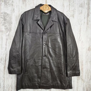 Chaqueta Alfani 100% Cuero Genuino Cuero Súper Suave Marrón Talla 2XL Abotonada   - Imagen 1 de 14