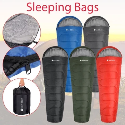 4 Season Mummy Sleeping Bag Adult Waterproof Outdoor Camping Hiking Carry Bag - Image 1 of 2