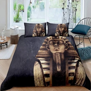 Egypt Comforter Cover Set Ancient Egypt Pharaoh Statue Print Duvet Cover for ... - Bild 1 von 3