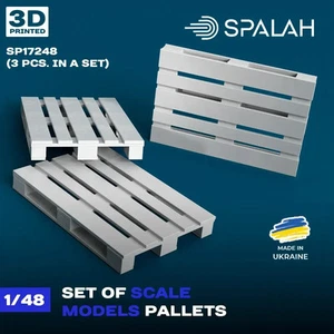 Maquetas Palets (3 piezas) Kit Modelo Escala para Diorama 1:48 Spalah SP17248 - Imagen 1 de 1