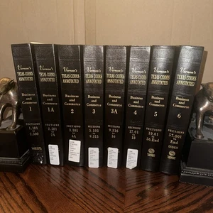 Vernon’s Texas Codes Annotated Business & Commerce FULLSET Volumes 1-6 Hardcover - Bild 1 von 5