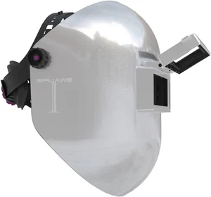 Flip Up Fiberglass Sugar Scoop Welding Helmet Medium Cut Pipeline Hood T/ Bottom - Picture 1 of 5