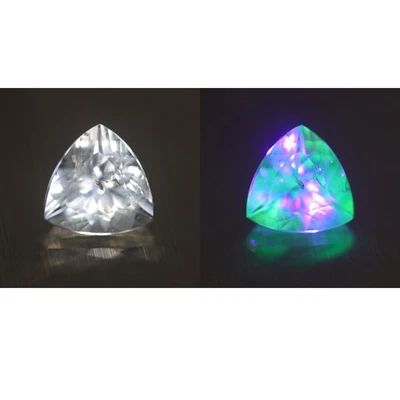 0.93 Cts_Cristal Blanco a Verde_100% Natural Sin Tratar Ópalo Hialita Mexicano Foto 1 de 4