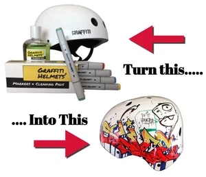 Grafitti Helmets - Design Your Own Helmet Kit -Aggressive Style (Bike) LARGE - Picture 1 of 13