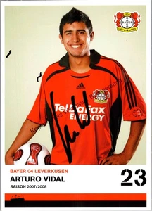 Original Autogramm Arturo Vidal  Bayer Leverkusen /// Autogramm Autograph signie - Picture 1 of 2