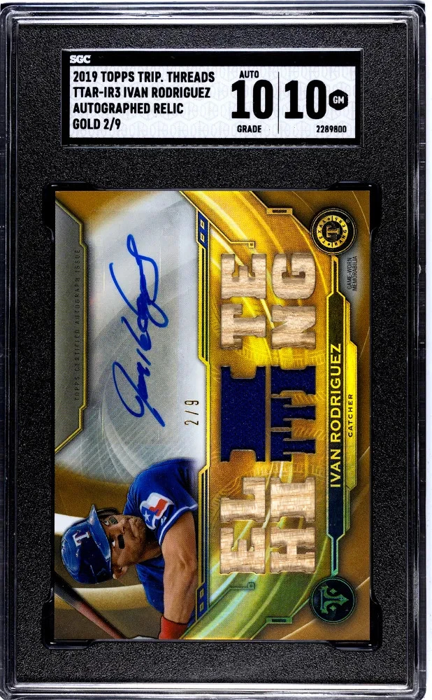 Ivan Rodriguez 10 Graded Baseball Sports Trading Cards