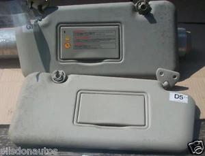VAUXHALL VECTRA B 1999-2002 PAIR OF GREY SUN VISORS WITH 2 MIRRORS - Picture 1 of 1