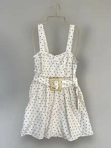 Asos Corset mini dress size Uk 10 Ivory belted sleeveless sweetheart - Picture 1 of 15