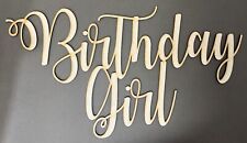 Wooden MDF Birthday Girl Lettering available in Various Sizes Birthday
