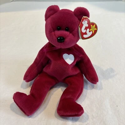 Ty Beanie Baby Valentina - MWMT (Bear 1998) Valentines With Case - Image 1 of 4