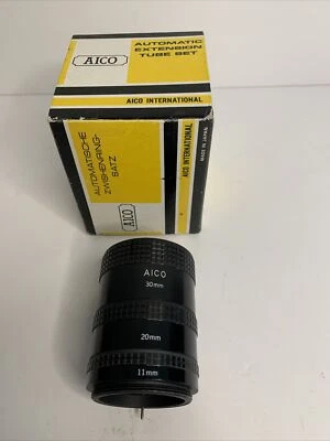 Aico Camera Ext Tube Set with 3 extension tubes:13mm,21mm,31mm Pentax -S - Image 1 of 4