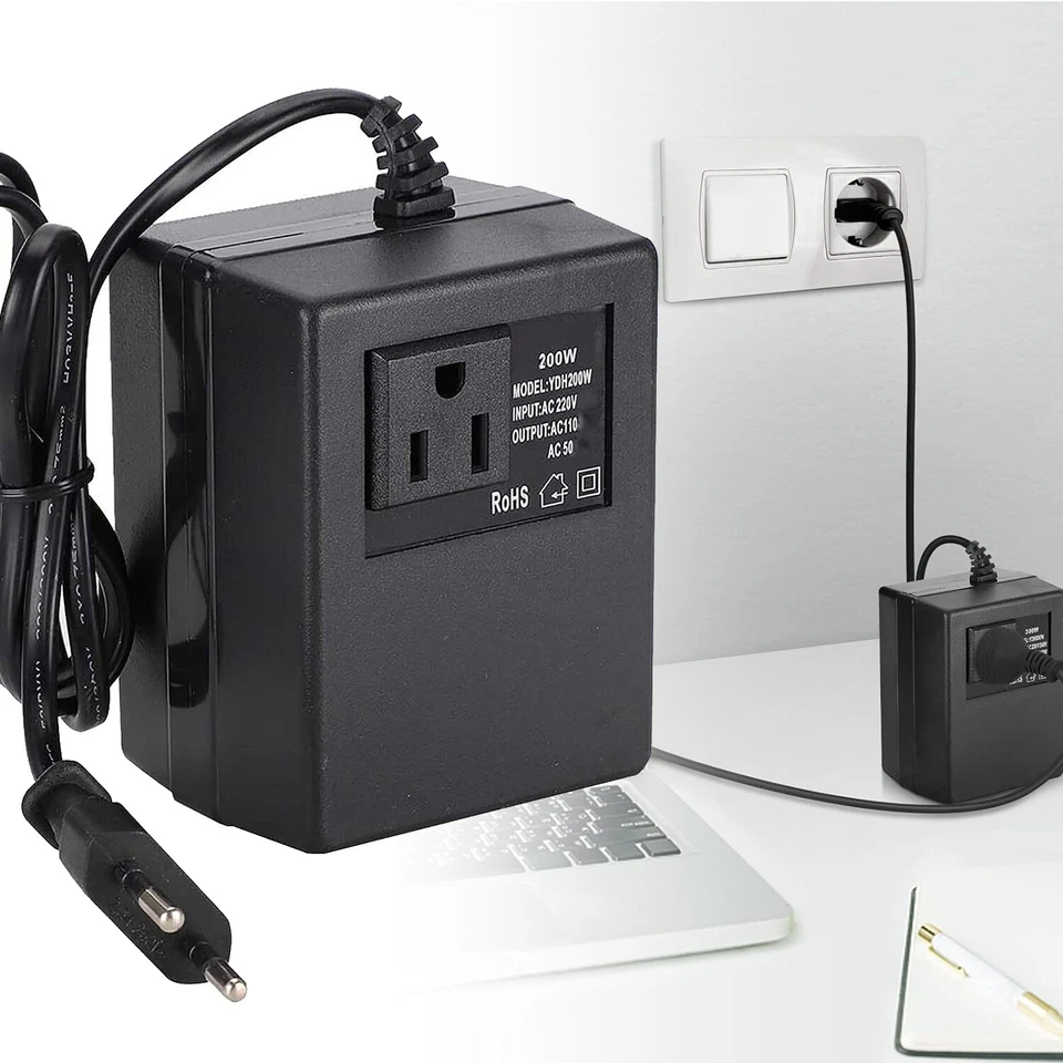 MARKENLOS Spannungswandler 220v auf 110v Leistungs Transformator 200W Power Transformator