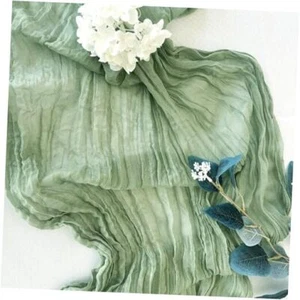 Cheesecloth Table Runner 10Ft Gauze Table Runners Boho 10FT×1Pack Sage Green - Picture 1 of 7